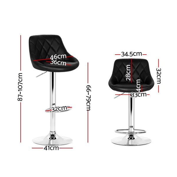 Bar Stools PU Leather Diamond Style