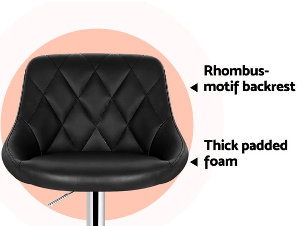 Bar Stools PU Leather Diamond Style