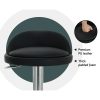 2x Bar Stools PU Leather Gas Lift Black