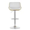 Bar Stools Kitchen Stool Chairs Metal Barstool Dining Chair Swivel – White