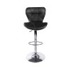 PU Leather Patterned Bar Stools – Chrome