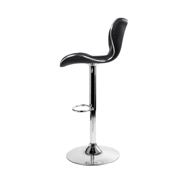 PU Leather Patterned Bar Stools – Chrome