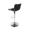 PU Leather Patterned Bar Stools – Chrome