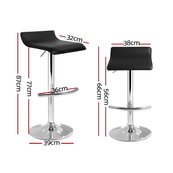 PU Leather Wave Style Bar Stools