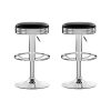 Backless PU Leather Bar Stools – Chrome