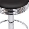 Backless PU Leather Bar Stools – Chrome