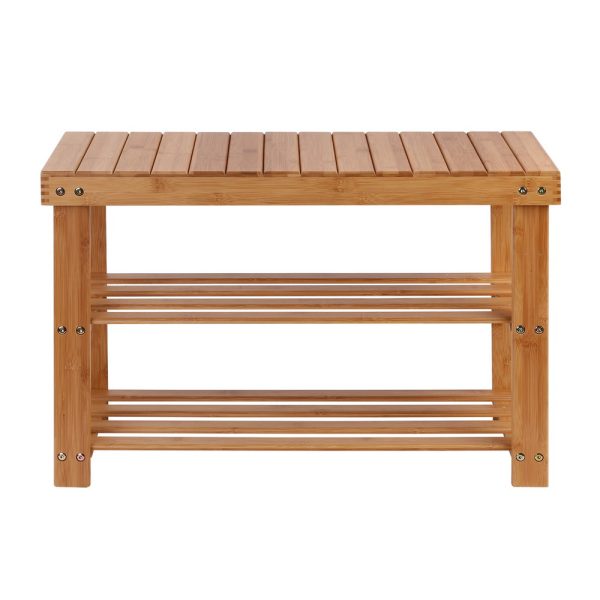 Shoe Rack Shoe Bench 10 Pairs Bamboo