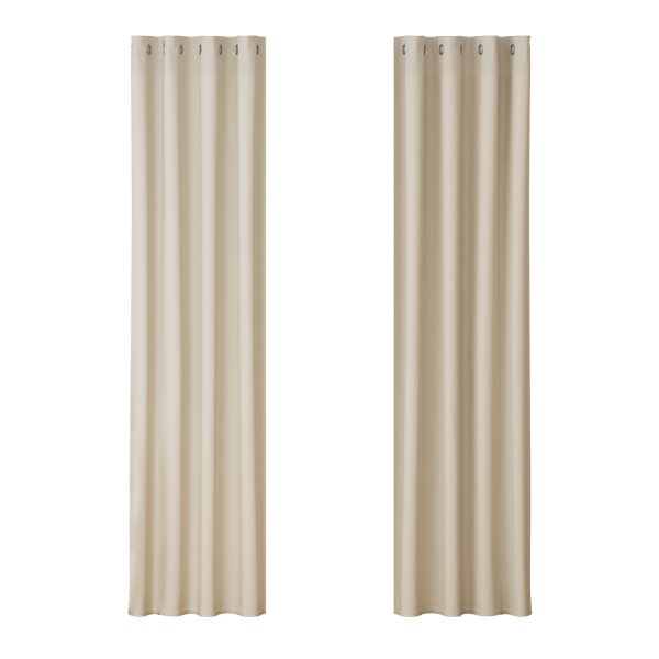 2X Blockout Curtains Blackout Window Curtain Eyelet