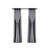 2X 132x213cm Blockout Sheer Curtains Charcoal