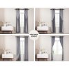 2X 132x304cm Blockout Sheer Curtains Charcoal