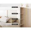 Bed Head Headboard King with Shelves – CABI White