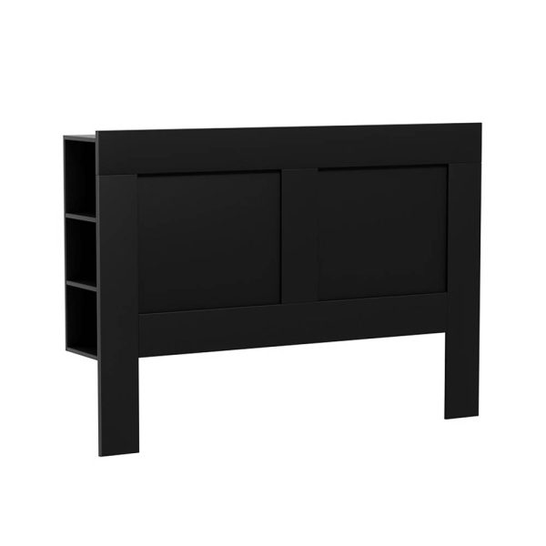 Bed Head Headboard Queen with Shelves – CABI Black