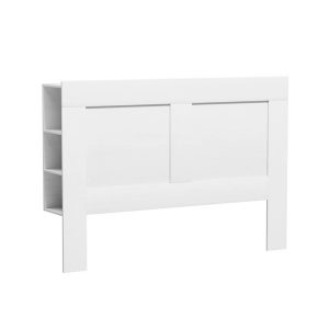 Bed Head Headboard Queen with Shelves – CABI White