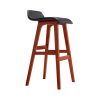 2x Bar Stools Wooden Stool Black