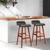 2x Bar Stools Wooden Stool Black