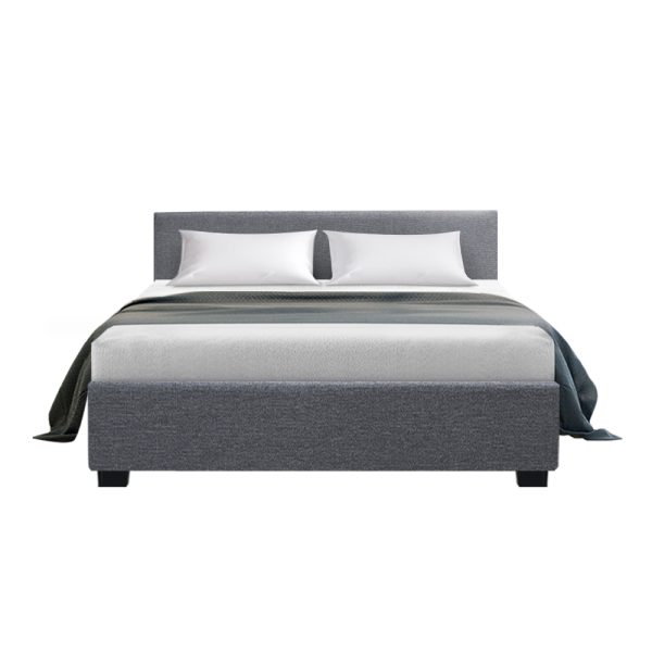 Stewart Bed Frame Fabric – DOUBLE, Grey