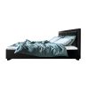 Antonio Bed Frame Fabric Gas Lift Storage – QUEEN, Black