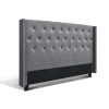 Bed Head Headboard Bedhead Fabric Frame Base Grey LUCA – KING