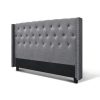 Bed Head Headboard Bedhead Fabric Frame Base Grey LUCA – KING