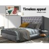 Bed Head Headboard Bedhead Fabric Frame Base Grey LUCA – KING