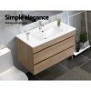 900mm Bathroom Vanity Cabinet Basin Unit Sink Storage Wall Mounted – Oak and White