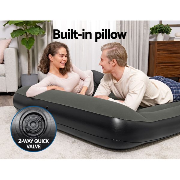 Air Mattress Queen Inflatable Bed 30cm Airbed Grey