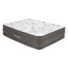 Air Mattress Queen Inflatable Bed 46cm Airbed Decorated Surface Grey