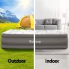 Air Mattress Queen Inflatable Bed 46cm Airbed Decorated Surface Grey