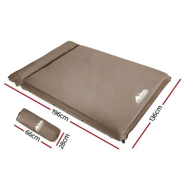 Double Size Self Inflating Mattress Mat 10CM Thick – Coffee