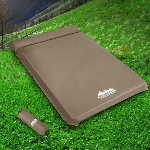 Double Size Self Inflating Mattress Mat 10CM Thick – Coffee