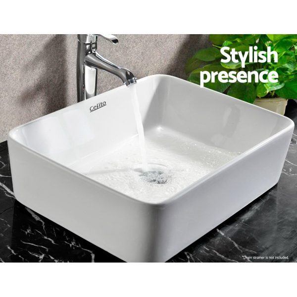 Ceramic Bathroom Basin Sink Vanity Above Counter Basins Bowl – White