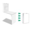 Computer Desk Bookshelf Wall Mount White