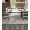 Dining Table Round Marble Effect 110CM