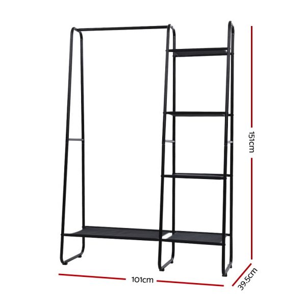 Closet Storage Rack Clothes Hanger Shelf Garment Rail Stand Wardrobe Organiser