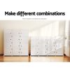 Shoe Box DIY Set of 12 Storage Cube Stackable White