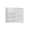 Shoe Box DIY Set of 2 Storage Cube Stackable White