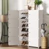 Shoe Box DIY Set of 8 Storage Cube Stackable White