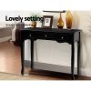 Hall Console Table Hallway Side Dressing Entry Wooden French Drawer – Black