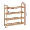 4-tier Shoe Rack 12 Pairs Shoe Storage Weaved Shelves