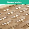 4-tier Shoe Rack 12 Pairs Shoe Storage Weaved Shelves