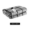 Bedding Electric Throw Rug Flannel Snuggle Blanket Washable Heated Grey and White Checkered