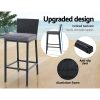 5-Piece Outdoor Bar Set Dining Table Stools Wicker Patio Setting