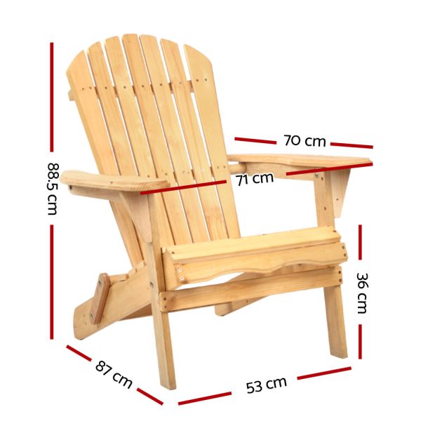 Outdoor Chairs Furniture Beach Chair Lounge Wooden Adirondack Garden Patio