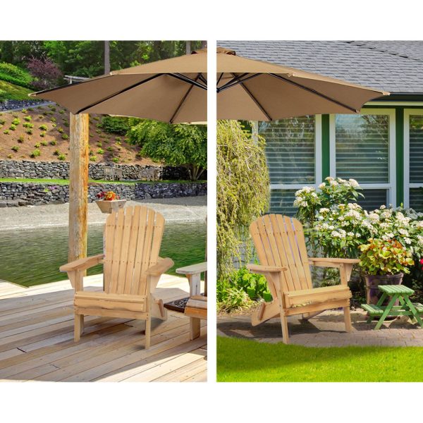 Outdoor Chairs Furniture Beach Chair Lounge Wooden Adirondack Garden Patio – 1