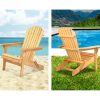 Outdoor Chairs Furniture Beach Chair Lounge Wooden Adirondack Garden Patio – 1