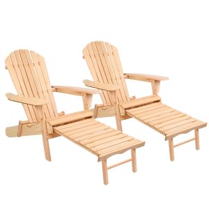 Outdoor Furniture Sun Lounge Chairs Beach Chair Recliner Adirondack Patio Garden – 2