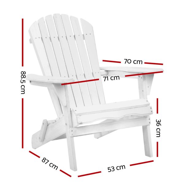 Outdoor Furniture Beach Chair Wooden Adirondack Patio Lounge Garden