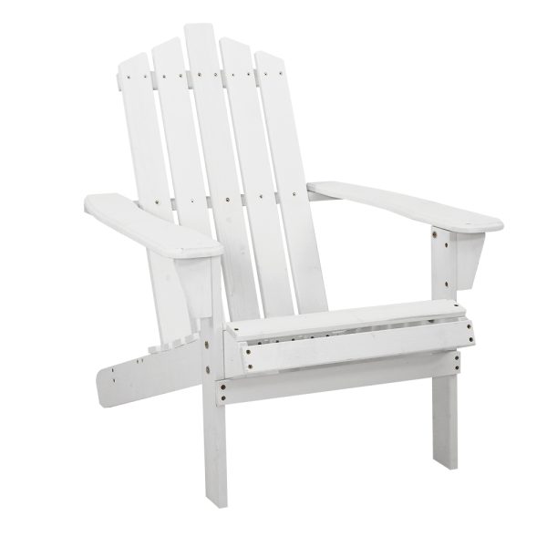 Outdoor Sun Lounge Beach Chairs Table Setting Wooden Adirondack Patio Chair