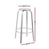 2-Piece Outdoor Bar Stools Patio Indoor Bistro Aluminum Chairs