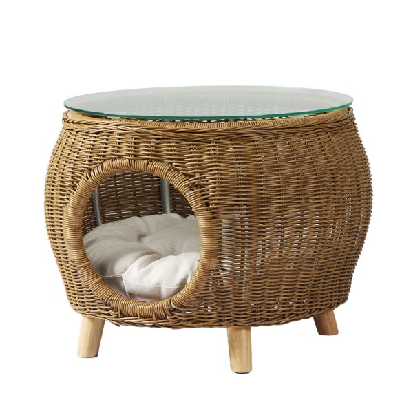 Coffee Side Table Wicker Aluminium Desk Pet Bed Storage Outdoor Furniture